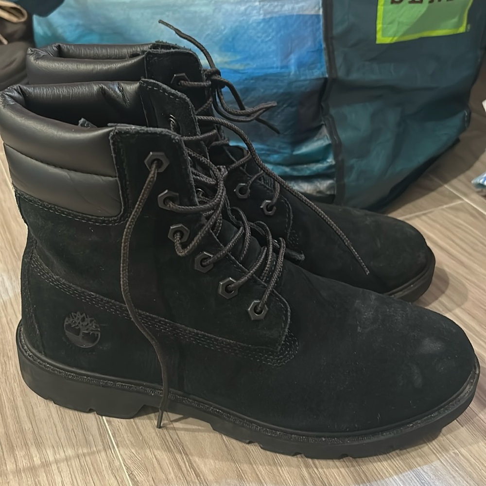 TIMBERLAND BLACK LEATHER BOOTS